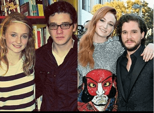  Sophie Turner  ( سانسا استارک ) و  Kit Harington ( جان اسنو ) ... از 8 سال پیش تا اکنون !!!