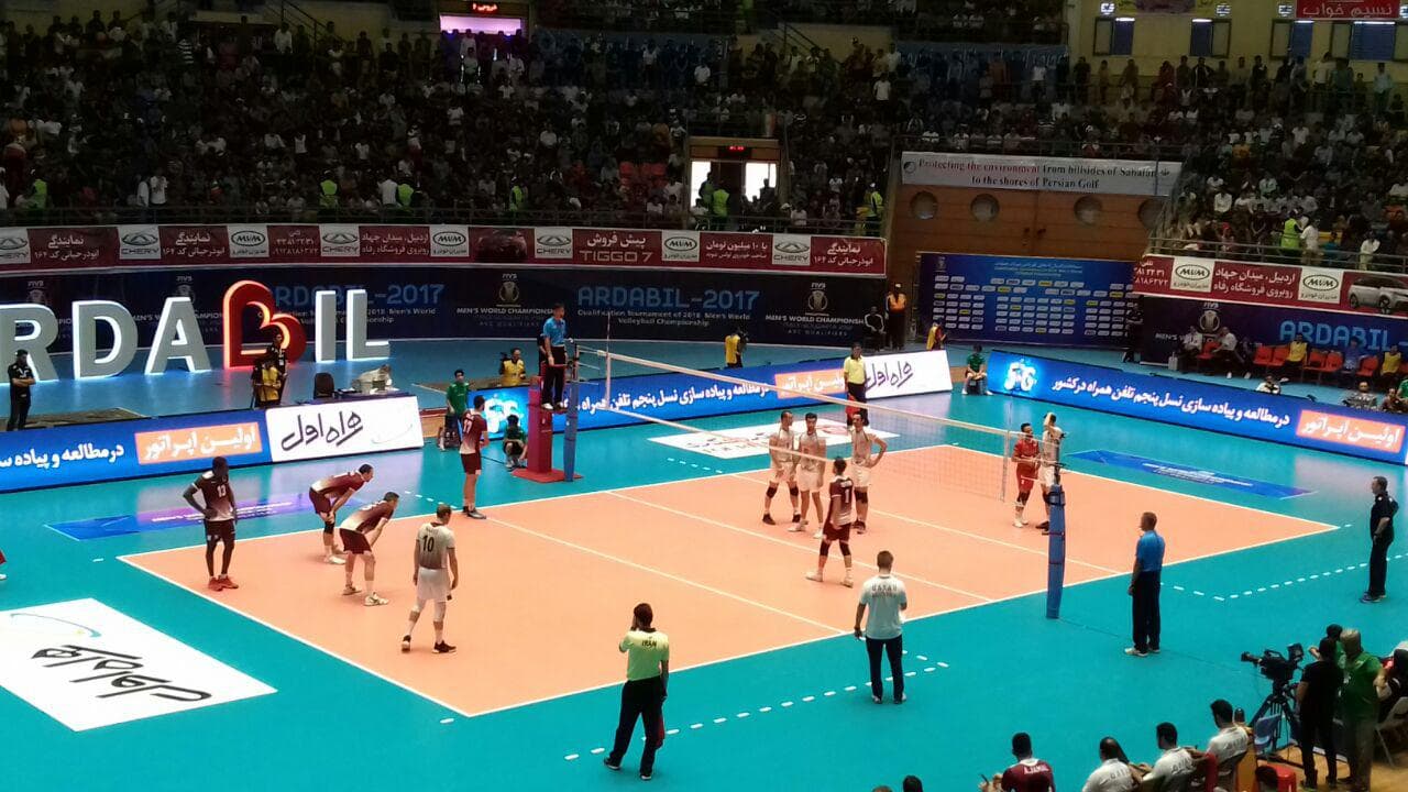 والیبال انتخابی قهرمانی جهان؛ ایران 3-0 قطر؛ نمایش قدرت در سالن رضازاده