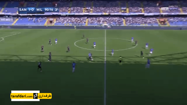 گل ریکی آلوارز به میلان (سمپدوریا 2-0 میلان)