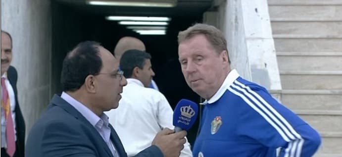 شرایطی که از هری ردنپ از پیروزی 8-0 اردن مقابل بنگلادش مصاحبه گرفته شد (عکس)