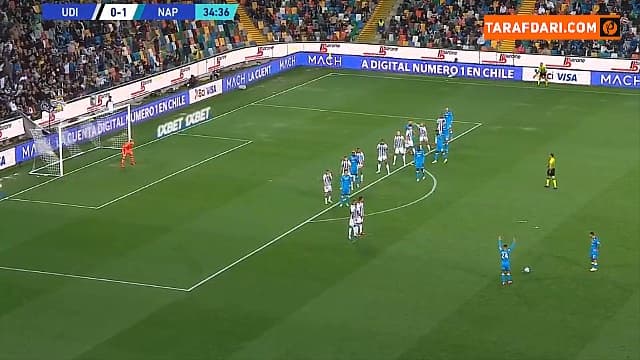 گل امیر رحمانی به اودینزه روی حرکت زیبا و تیمی بازیکنان ناپولی (اودینزه 0-2 ناپولی)