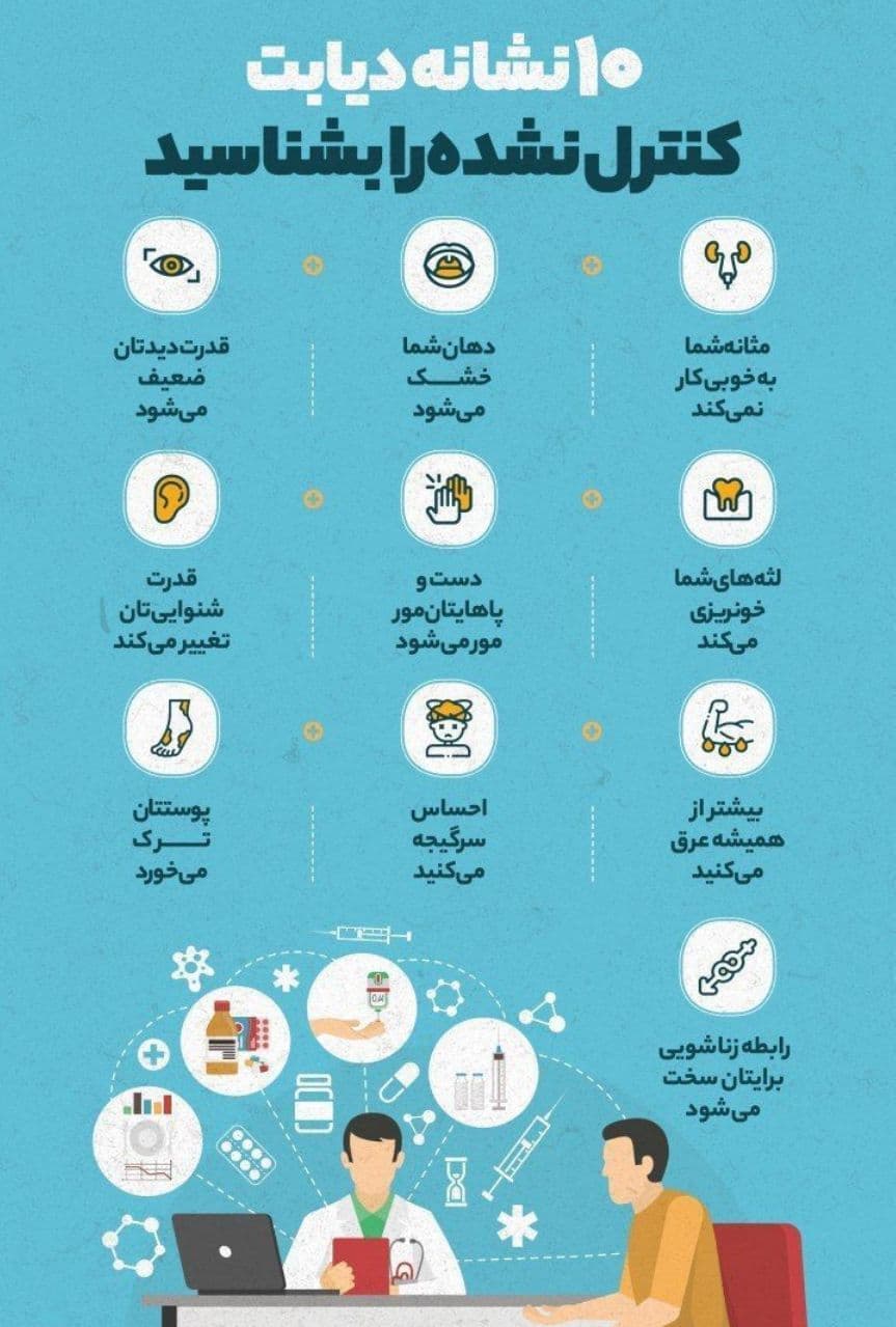  ۱۰ نشانه دیابت کنترل نشده را بشناسید