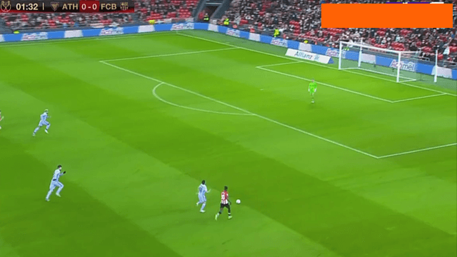 گل زیبای مونیائین به بارسلونا (اتلتیک بیلبائو 1-0 بارسلونا)
