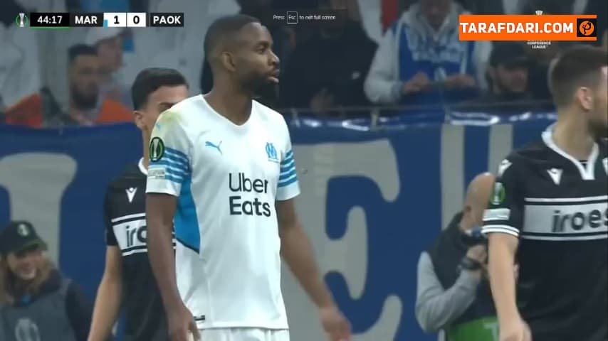 سوپر گل دیمیتری پایه به پائوک سالونیکی در لیگ کنفرانس اروپا (مارسی 2-0 پائوک سالونیکی)
