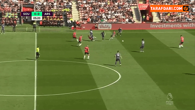 خلاصه بازی ساوتهمپتون 1-0 آرسنال (لیگ برتر انگلیس - 2021/22)