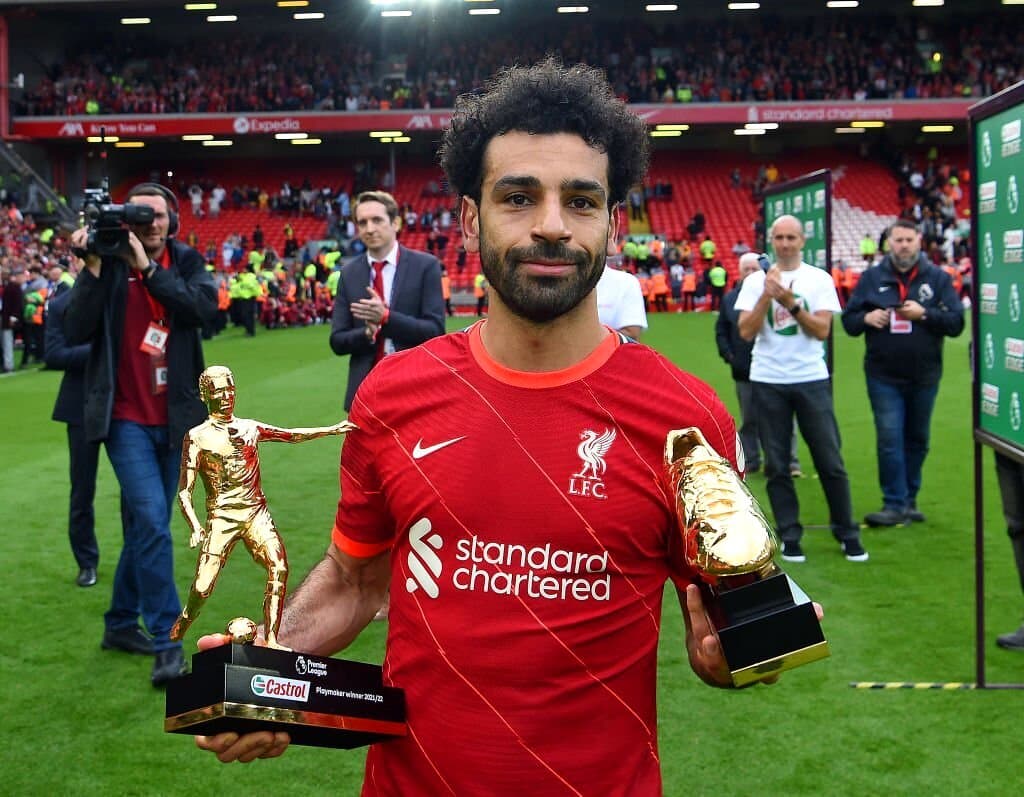 محمد صلاح برنده جایزه بهترین بازیساز لیگ برتر انگلیس در فصل 22-2021