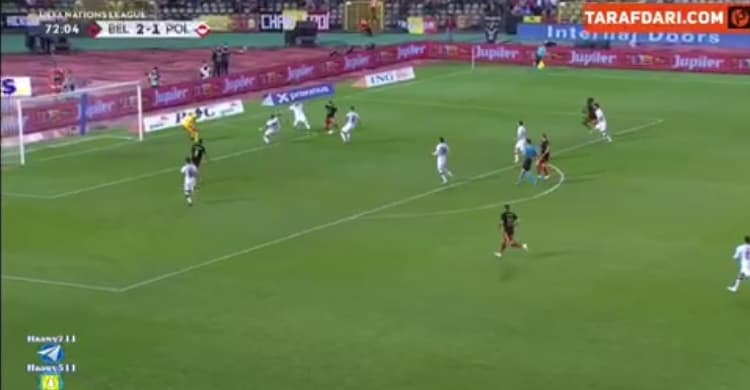 گل تروسار به لهستان ( بلژیک 3-1 لهستان ) 