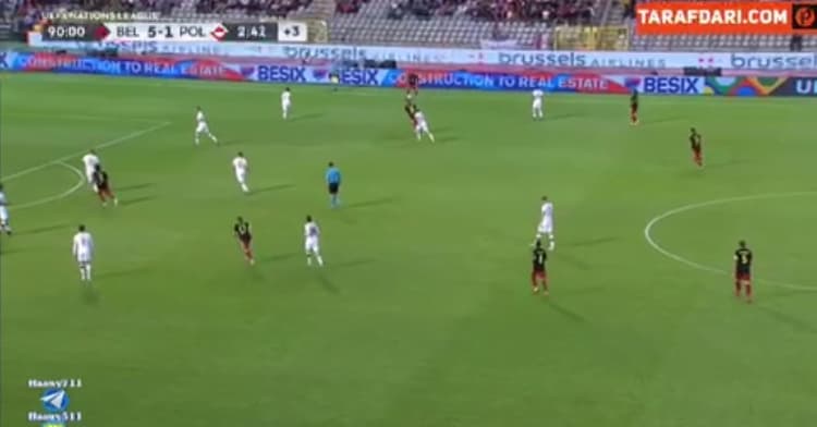 گل اوپندا به لهستان ( بلژیک 6-1 لهستان )  