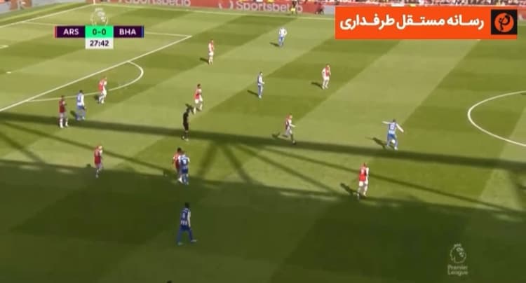 گل لئاندرو تراسرد به آرسنال (آرسنال 0-1 برایتون)  