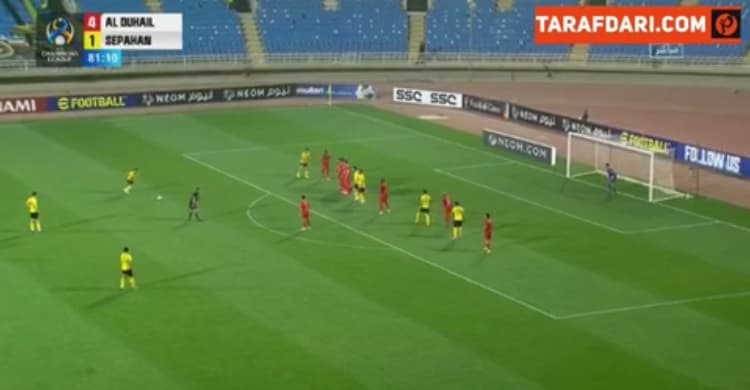 گل سروش رفیعی به الدحیل ( سپاهان 2-4 الدحیل ) 