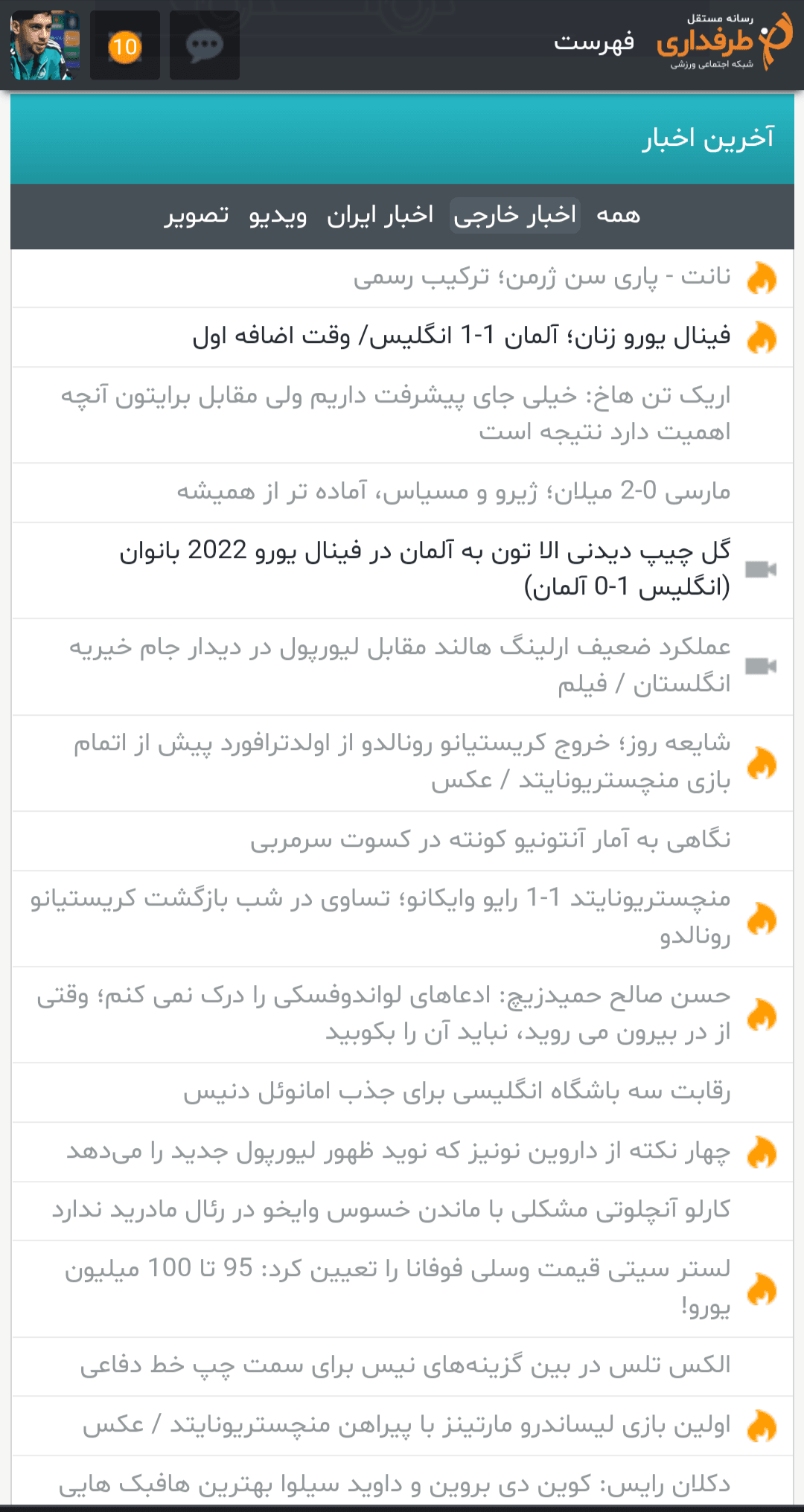 ? سطح اهمیت فوتبال بانوان: