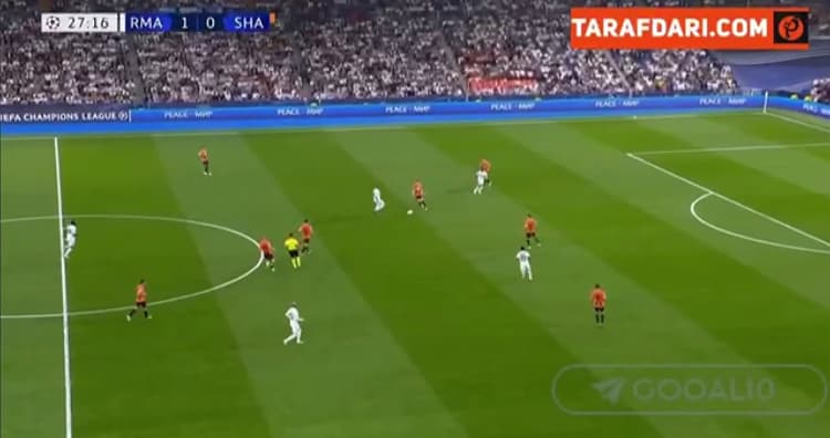 گل‌ وینیسیوس جونیور به شاختار ( رئال مادرید 2-0 شاختار ) 