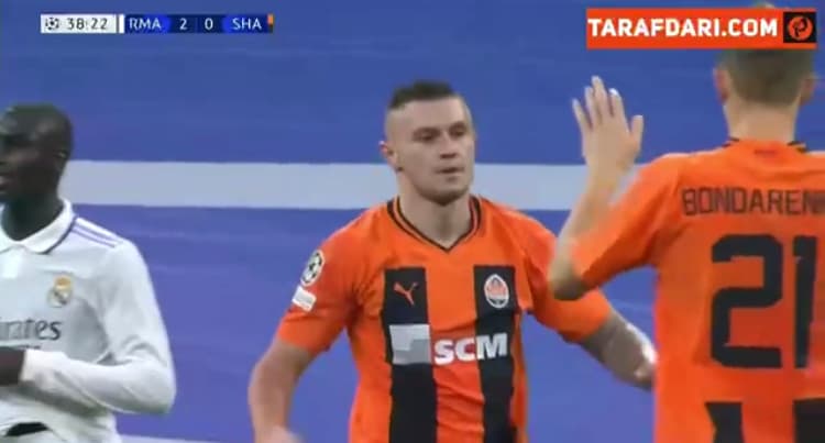 گل زوبکوف به رئال مادرید ( رئال مادرید 2-1 شاختار )