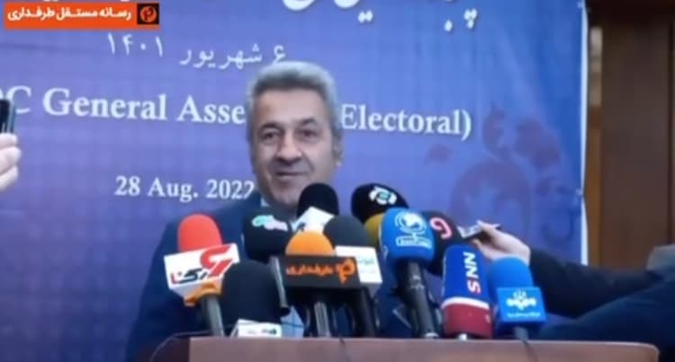 صحبتهای فضل الله باقرزاده  رئیس فدراسیون  شمشیر بازی و کاندیدای نایب رییسی / فیلم