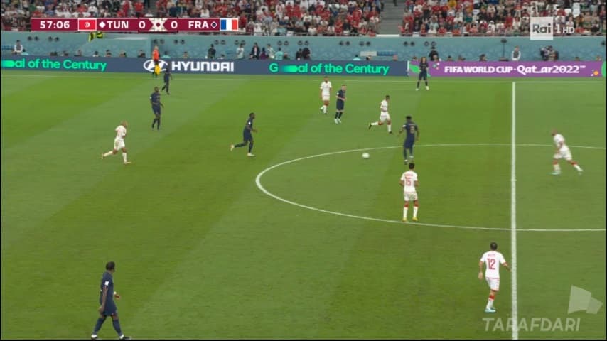 گل وهبی خضری به فرانسه (تونس 1-0 فرانسه)