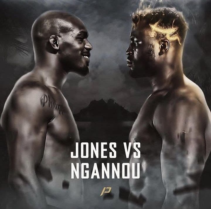 نبرد قهرمانی سنگین وزن بین فرانسیس انگانو مقابل جان جونز برای مین اونت رویداد UFC 285 سیزدهم اسفندماه