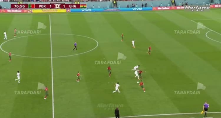 گل ژائو فیلیکس به غنا ( پرتغال 2_1 غنا )