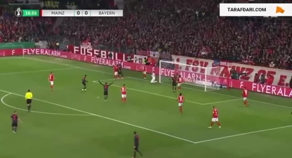 گل چوپوموتینگ به ماینتس ( بایرن مونیخ 1-0 ماینتس )