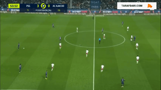 گل دوم و زیبای کیلیان ام باپه به آژاکسیو (پاری سن ژرمن 4-0 آژاکسیو)