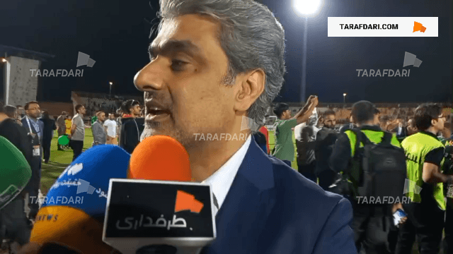 صحبت های سراجی در پایان دیدار شمس آذر و خلیج فارس / فیلم