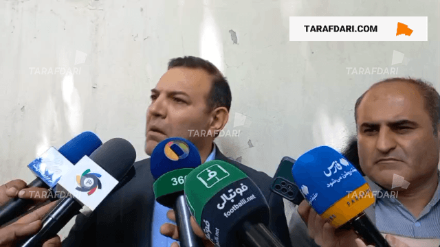 عزیزی خادم از پاسخگویی به سوال درباره رابر دومان و دینا گروپ طفره رفت / فیلم
