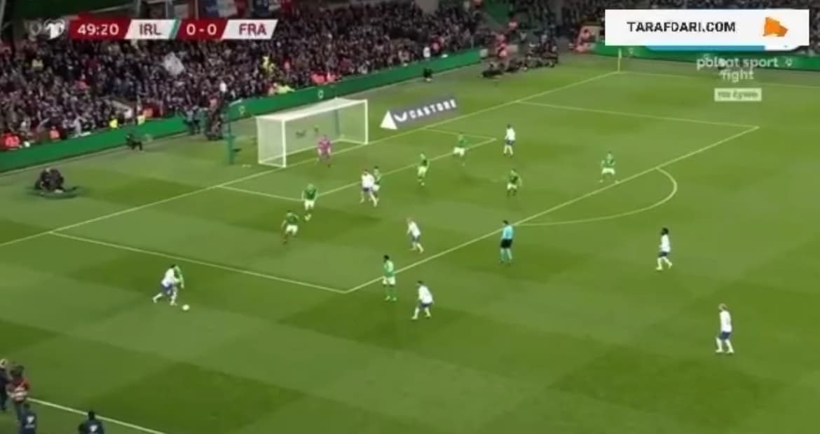 گل دیدنی بنجامین پاوارد به ایرلند (ایرلند 0-1 فرانسه)  