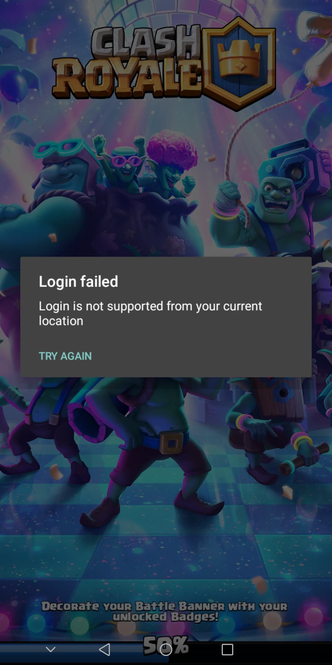 مشکل در لاگین بازی Clash Royale