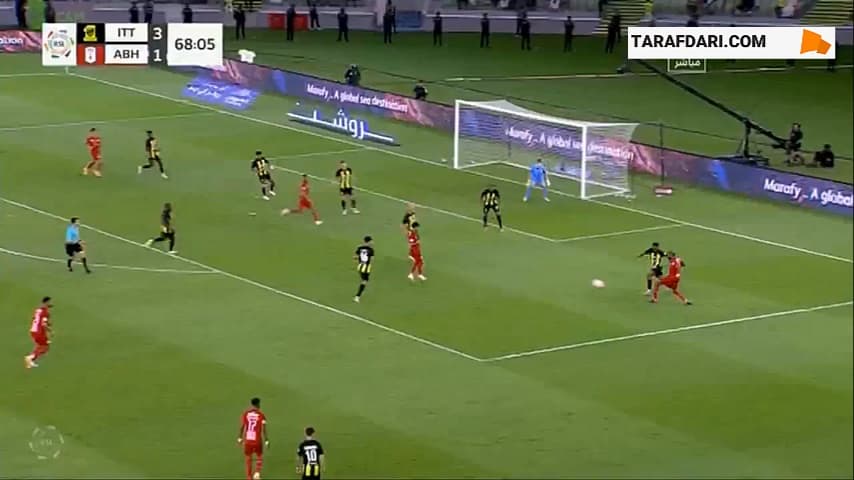 گل سوم کریم بنزما به ابها (الاتحاد 4-1 ابها)