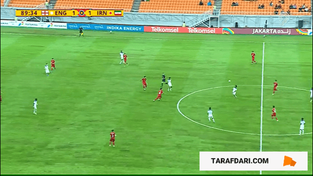 گل اندالا به ایران روی اشتباه آرشا شکوری (انگلیس 2-1 ایران)