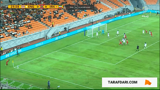 گل ابولفصل زمانی به انگلیس (انگلیس 0-1 ایران)