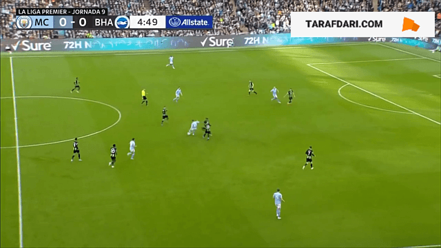 خلاصه بازی منچسترسیتی 2-1 برایتون (لیگ برتر انگلیس - 2023/24)