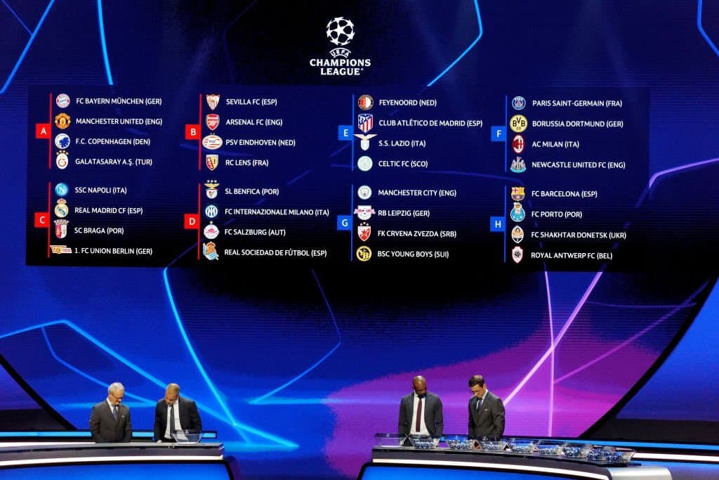 برنامه کامل مرحله گروهی لیگ قهرمانان اروپا در فصل 24-2023
