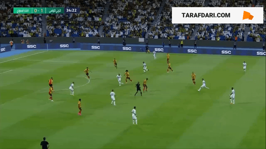 گل عبدالرزاق حمدالله به اسپرانس تونس روی حرکت زیبا و پاس گل کریم بنزما / فیلم