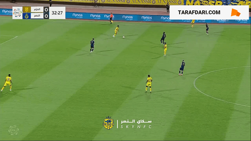 گل عبدالرحمان غریب به الحزم روی پاس گل کریستیانو رونالدو (الحزم 0-1 النصر)