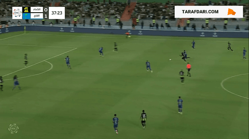 حرکت دیدنی انگولو کانته و پاس گل به رومارینیو (الاتحاد 1-1 الفتح)