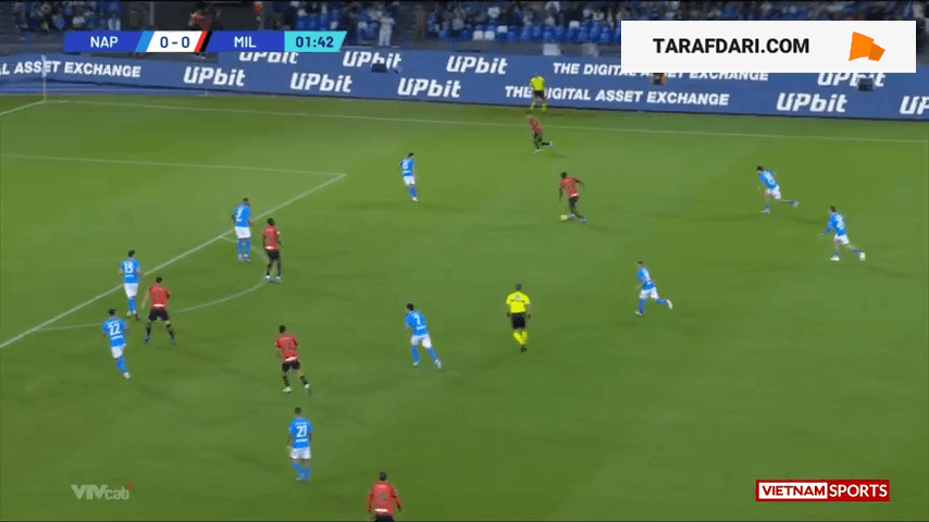 خلاصه بازی ناپولی 2-2 میلان (سری آ ایتالیا - 2023/24)