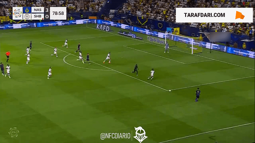 گل سلطان الغنام به الشباب روی تاثیرگذاری کریستیانو رونالدو (النصر 4-0 الشباب)