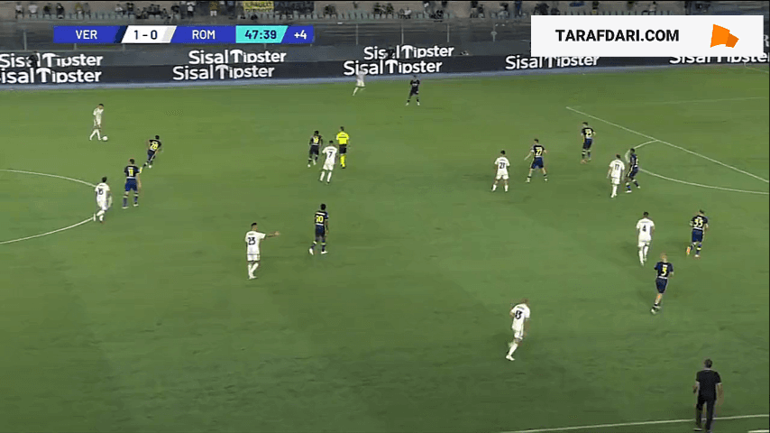 گل سیریل انگونژ به آاس رم (هلاس ورونا 2-0 آاس رم)