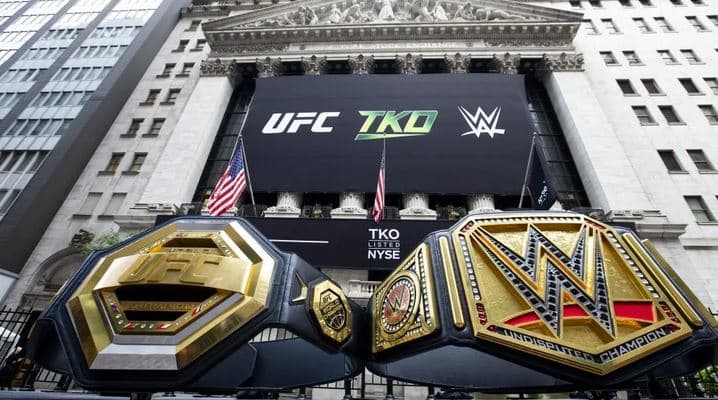مراسم ادغام WWE و UFC با حضور وینس مکمن، دانا وایت و تریپل اچ / فیلم