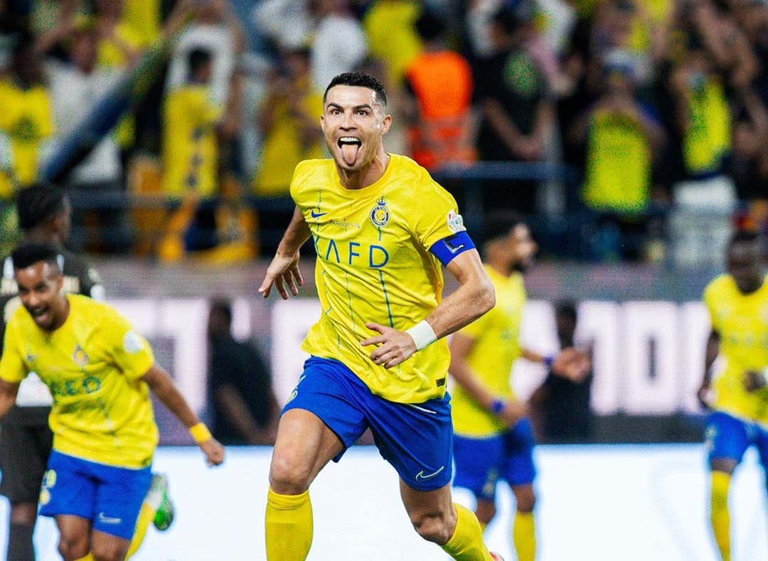 النصر 2-1 ضمک؛ دنیا به کام رونالدو، توپ های او به تور دروازه ها بوسه می زنند