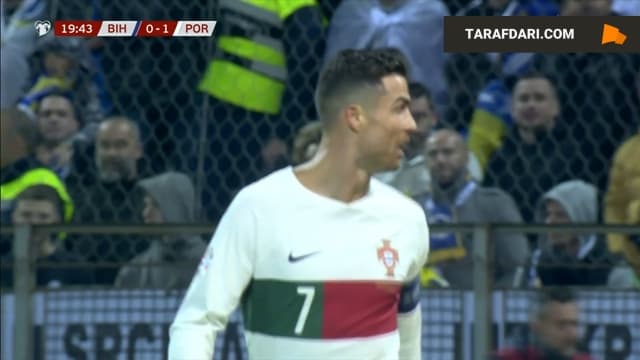 گل دوم کریستیانو رونالدو به بوسنی  (بوسنی 0-2 پرتغال)