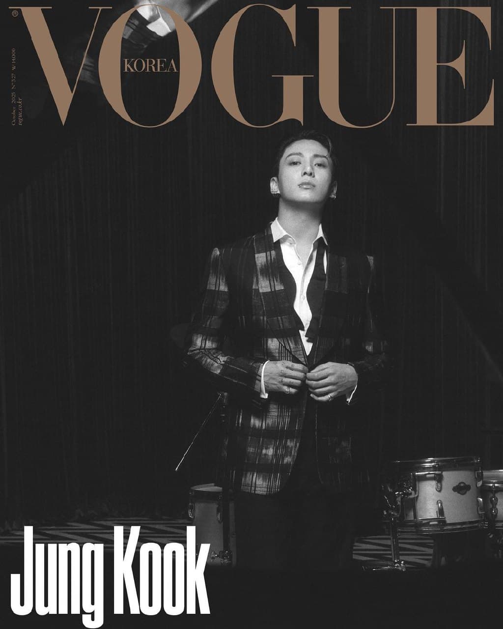 تصویر تازه منتشر شده از jungkook برای مجله Vogue کره