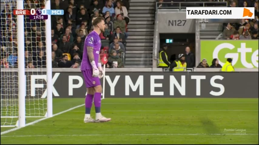 گل نیل موپی به منچسترسیتی روی پاس دروازه بان (برنتفورد 1-0 منچسترسیتی)