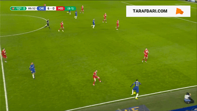 گل زیبای مورگان راجرز به چلسی (چلسی 6-1 میدلزبورو)