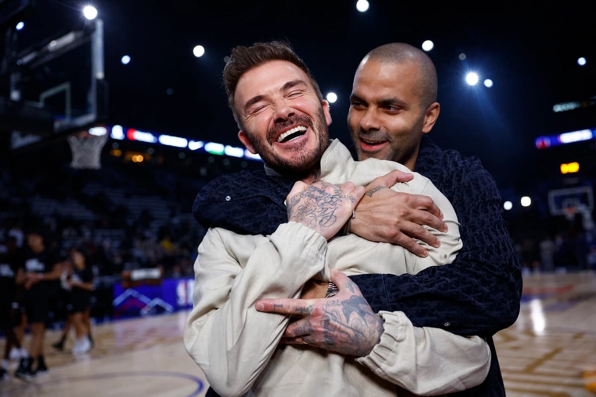 بکام، نازاریو و ستارگان پاری سن ژرمن تماشاگر مسابقه NBA در پاریس / عکس