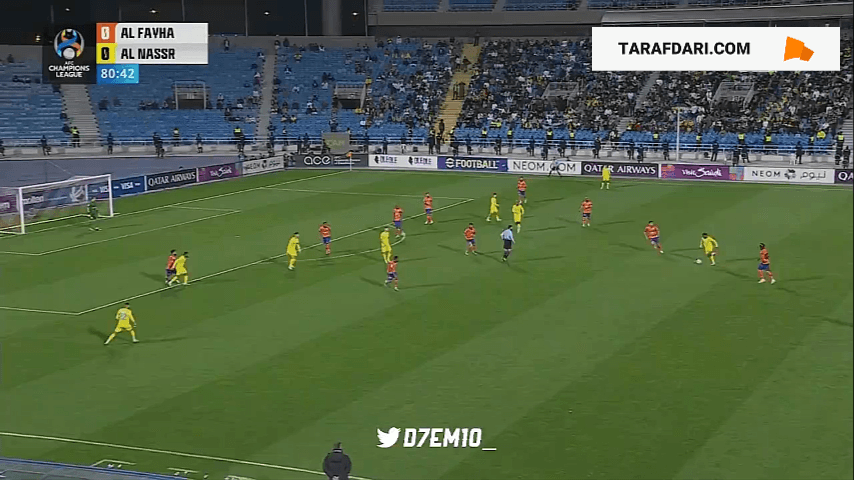 گل زیبای کریستیانو رونالدو به الفیحا (الفیحا 0-1 النصر)