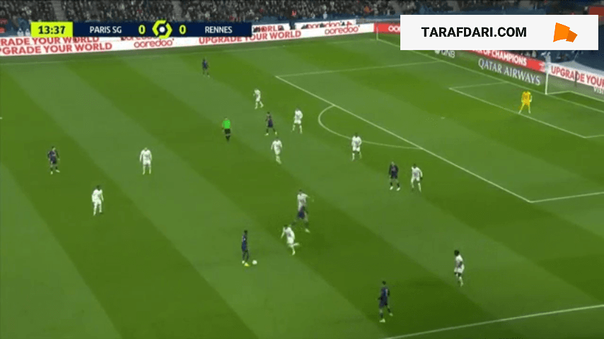 خلاصه بازی پاری سن ژرمن 1-1 رن (لیگ یک فرانسه - 2023/24)