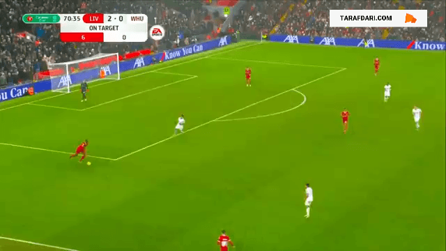 گل گاکپو به وست هم (لیورپول 3-0 وست هم) 