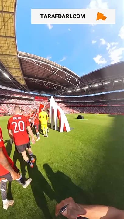 تصاویر جالب دوربین 360 درجه تحویل داده شده به اماد دیالو در جریان جشن قهرمانی منچستریونایتد در جام حذفی انگلیس / فیلم