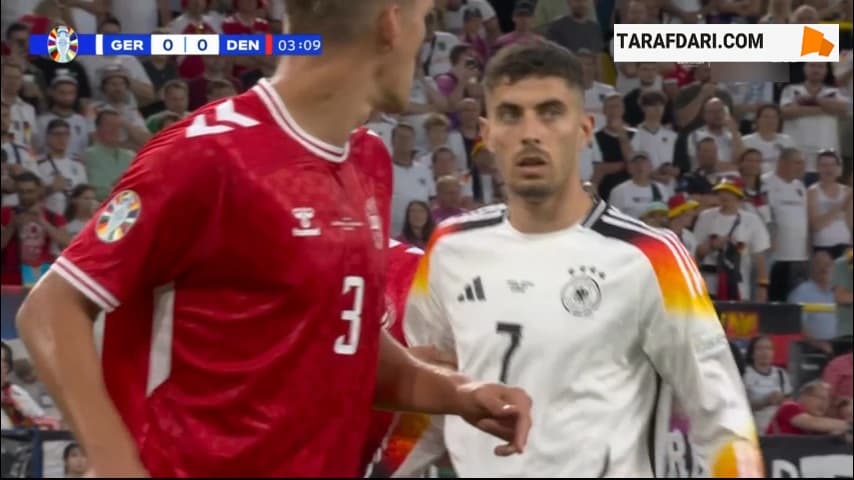 رد شدن گل نیکو اشلوتربک مقابل دانمارک توسط VAR (آلمان 0-0 دانمارک)